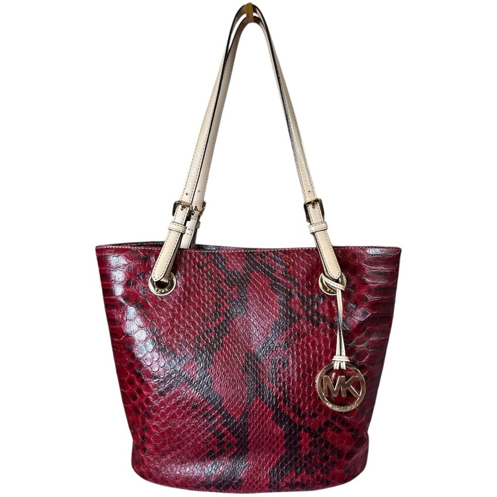 MICHAEL Michael Kors Jet Set Embossed Leather Bucket Tote EUC - Picture 13 of 13